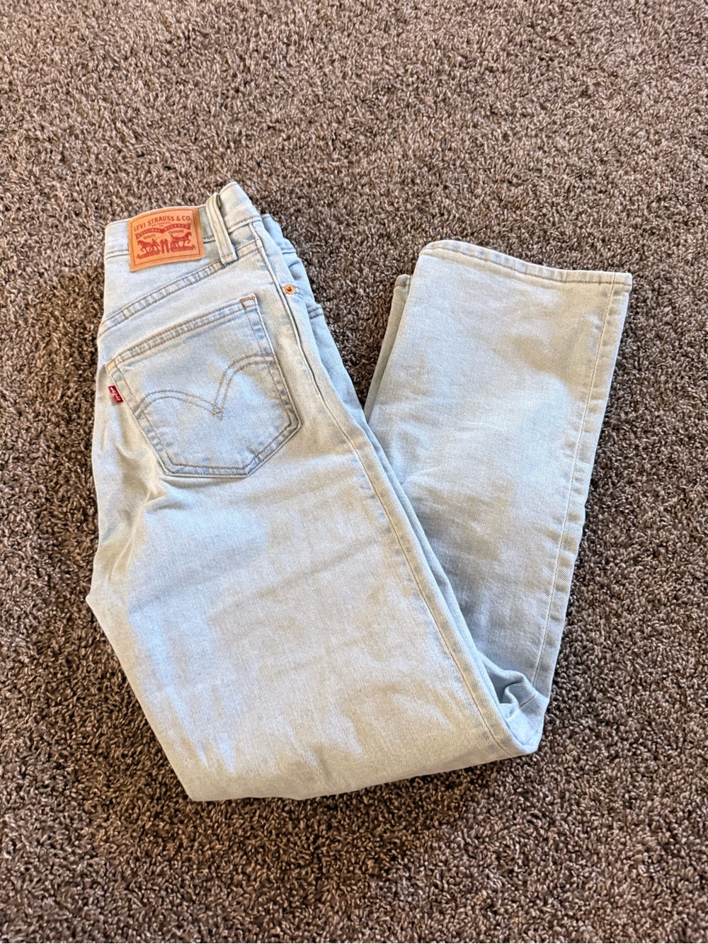 Levi's Light Blue RibCage Straight Leg Jeans
